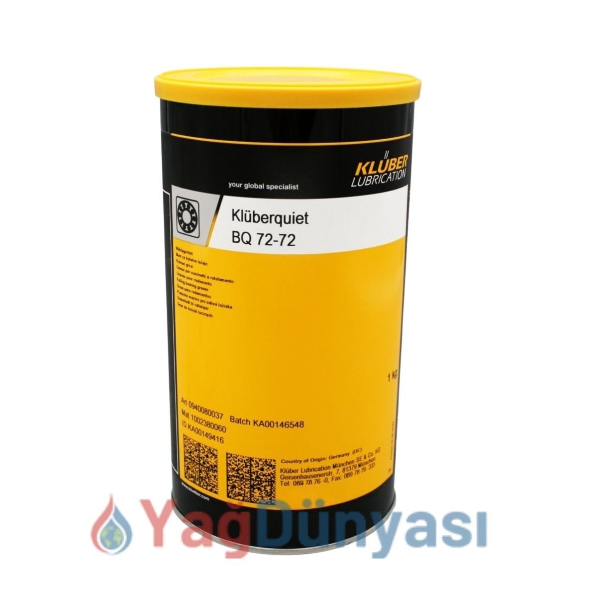 Klüber Klüberquiet BQ 72-72 – DÜŞÜK GÜRÜLTÜLÜ UZUN ÖMÜRLÜ RULMAN GRESİ