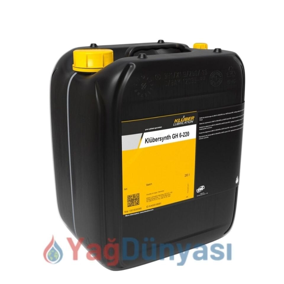 Klüber Klübersynth GH 6-220 – SENTETİK DİŞLİ VE YÜKSEK SICAKLIK YAĞI
