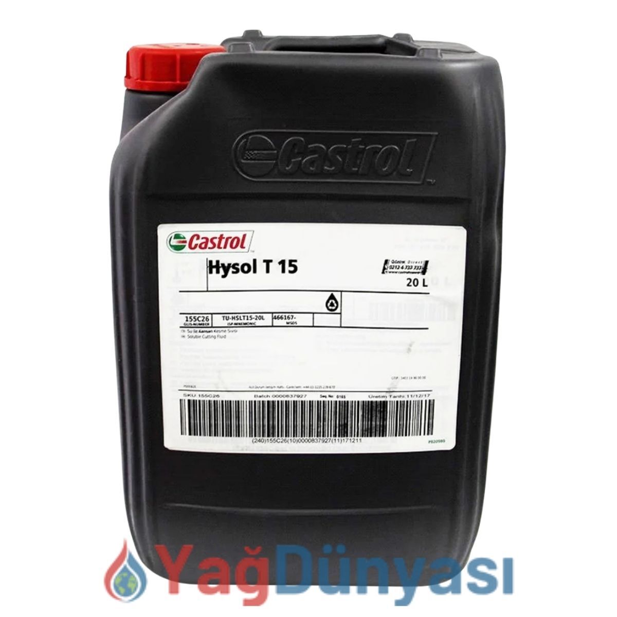 Castrol Hysol T 15 20 Litre Yarı Sentetik Bor Yağı