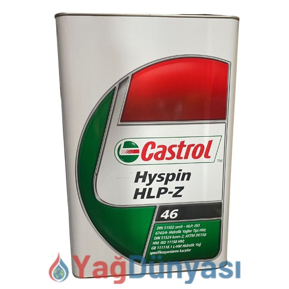 Castrol Hyspin HLP-Z 46 15 Litre Hidrolik Yağı