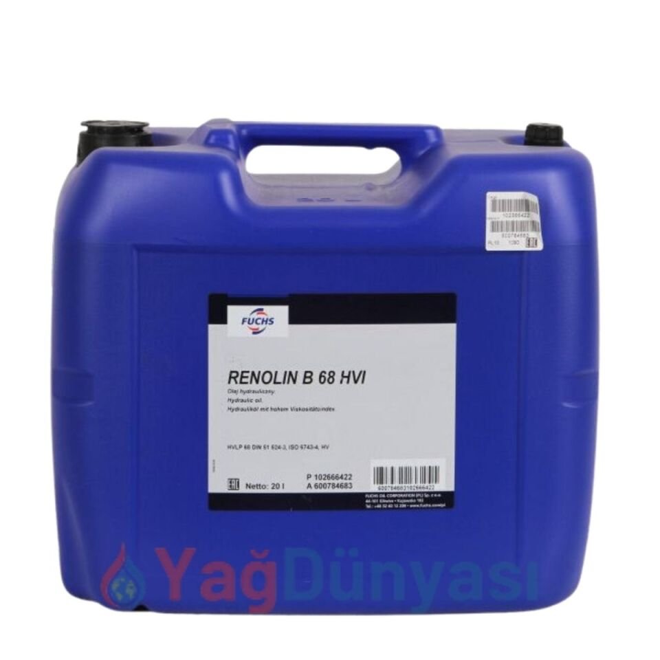 Fuchs Renolin B 68 HVI - 16 kg Hidrolik Yağı