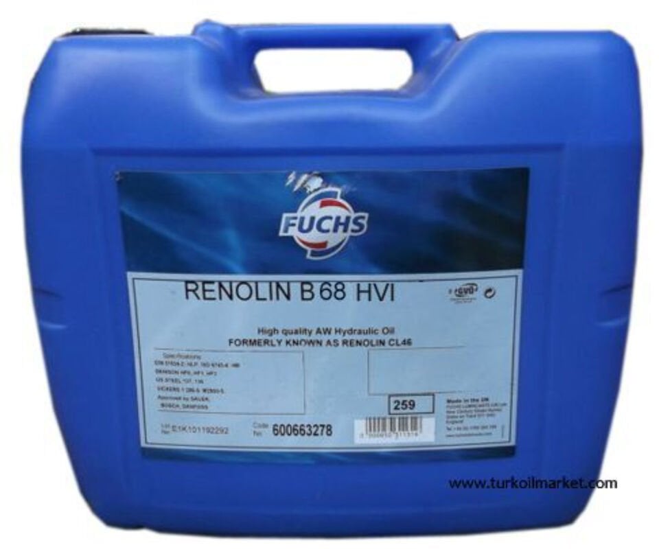 Fuchs Renolin B 68 HVI - 16 kg Hidrolik Yağı