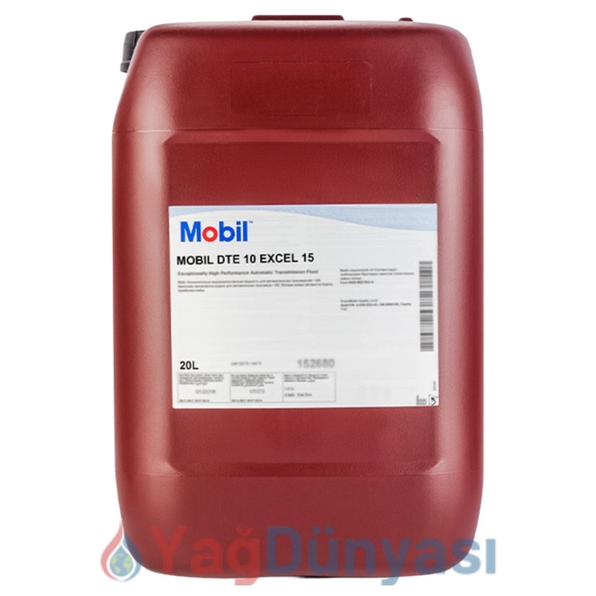 Mobil DTE 10 Excel 15 - 20 Litre Hidrolik Yağı