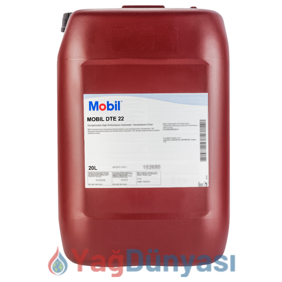 Mobil DTE 22 - 20 Litre Hidrolik Yağı