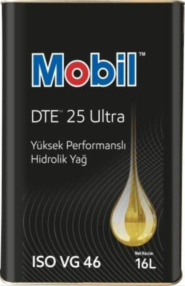 Mobil DTE 25 ISO VG 46 - 16 Litre Hidrolik Yağı