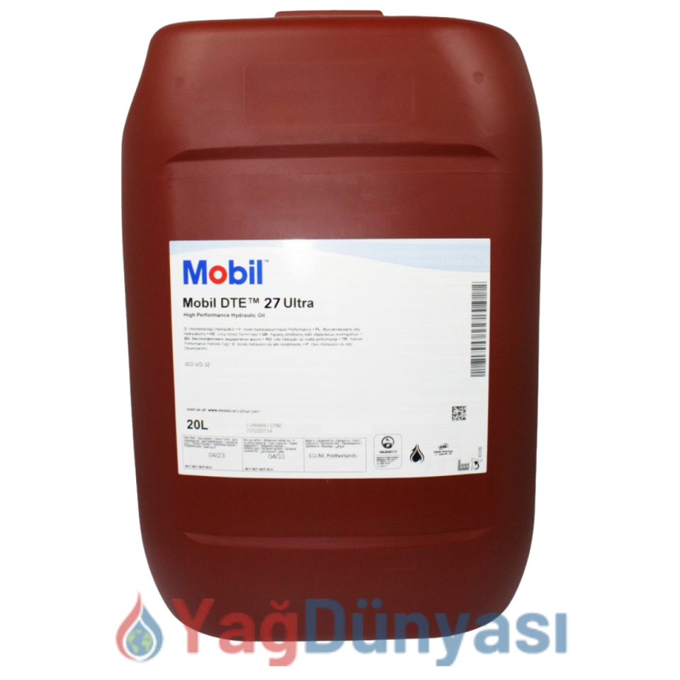 Mobil DTE 27 - 20 Litre Hidrolik Yağı