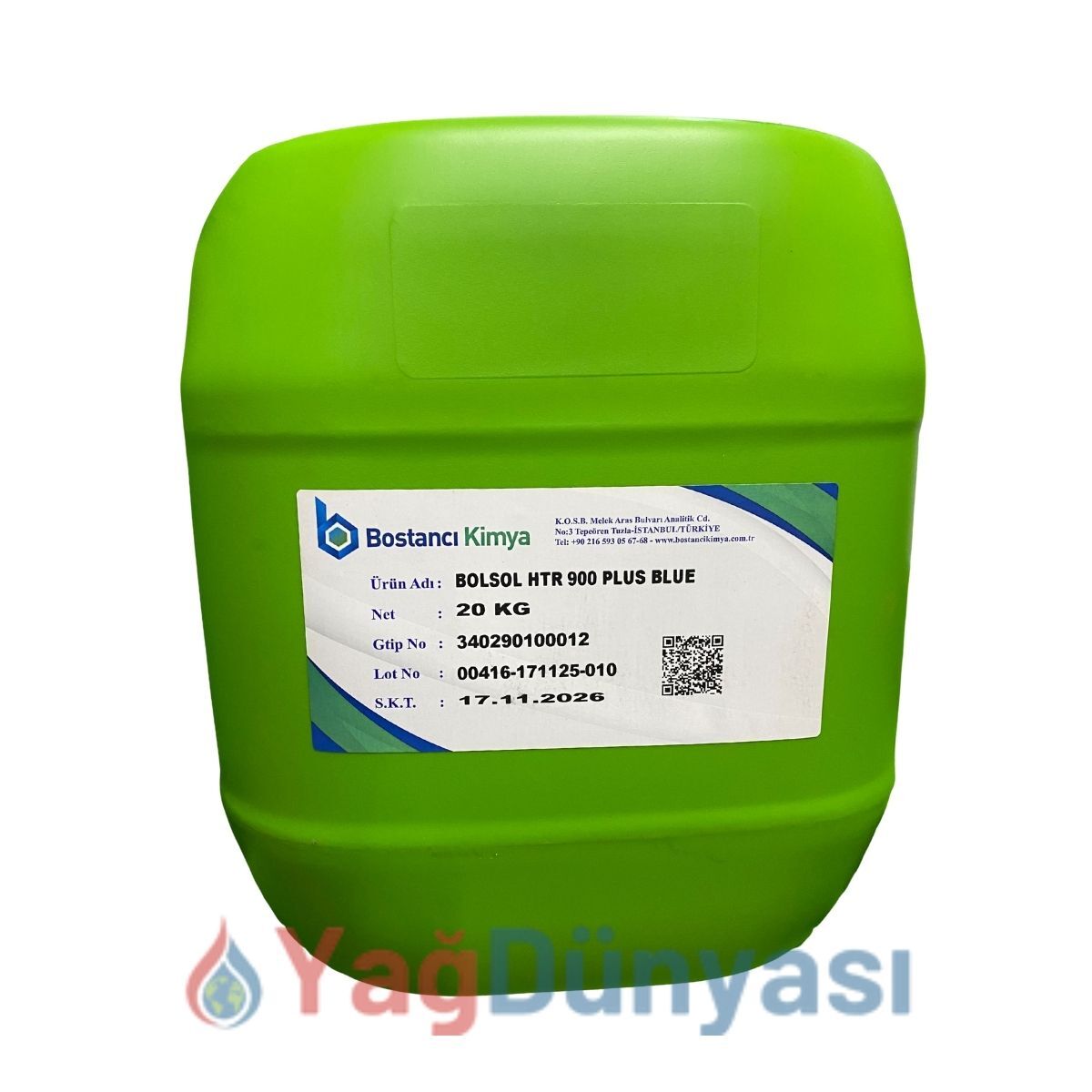 BOLSOL HTR 900 PLUS MAVİ BOR YAĞI (20 KG) - Tam Sentetik Metal İşleme Sıvısı