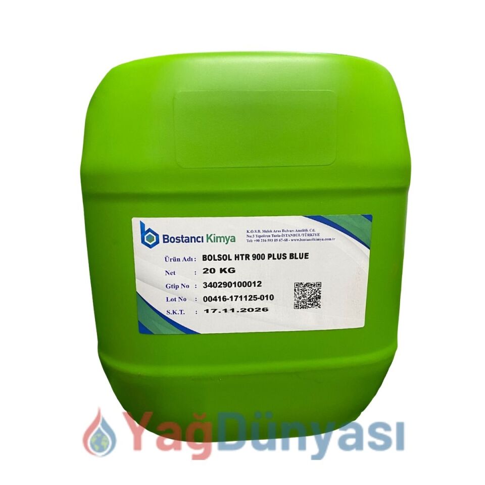 BOLSOL HTR 900 PLUS MAVİ BOR YAĞI (20 KG) - Tam Sentetik Metal İşleme Sıvısı