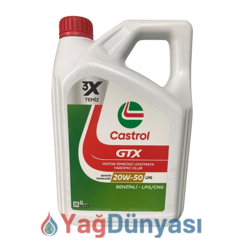 Castrol GTX 20W-50 - 4 Litre Motor Yağı