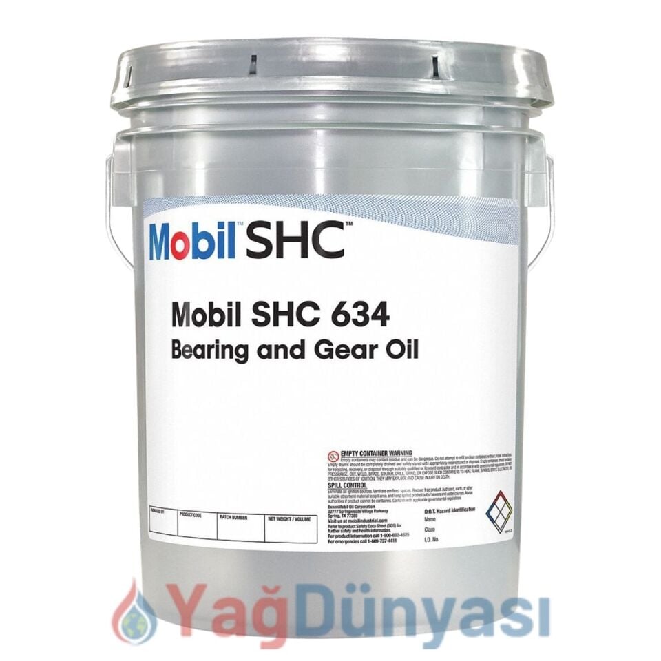 Mobil SHC 634 20 Litre Dişli ve Yatak Yağı
