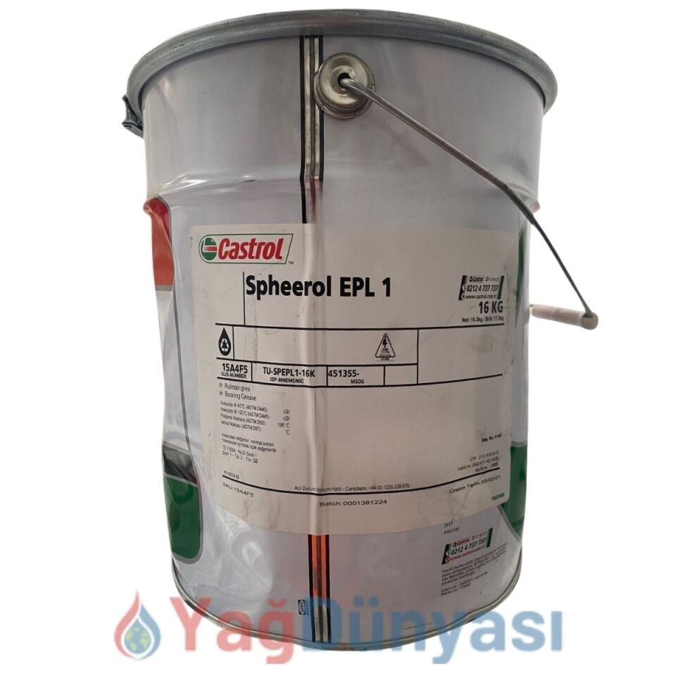 Castrol Spheerol EPL 1 - 16 Kg Aşırı Basınç Gres Yağı