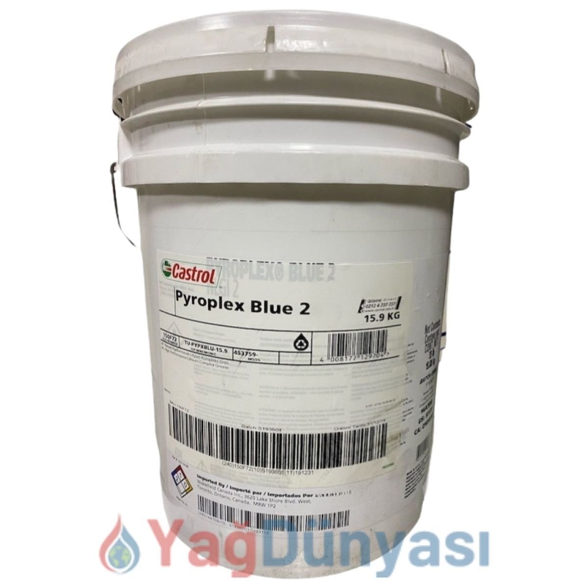 CASTROL PYROPLEX BLUE NLGI 2 – 15,9 KG YÜKSEK SICAKLIK GRES YAĞI (LİTYUM KOMPLEKS EP GRES)