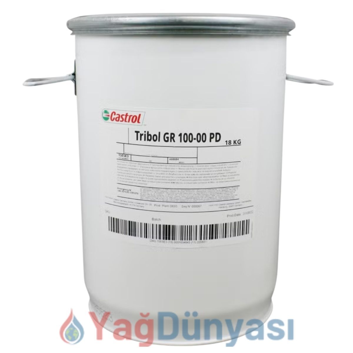 Castrol Tribol GR 100-00 PD – 18 KG YARI AKIŞKAN GRES YAĞI (NLGI 00 LİTYUM BAZLI)